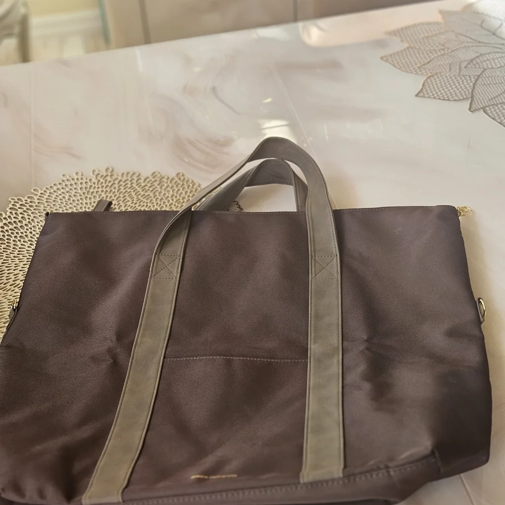 PACO RABANNE Weekender travel bag brown NEW good for laptop or papers for office